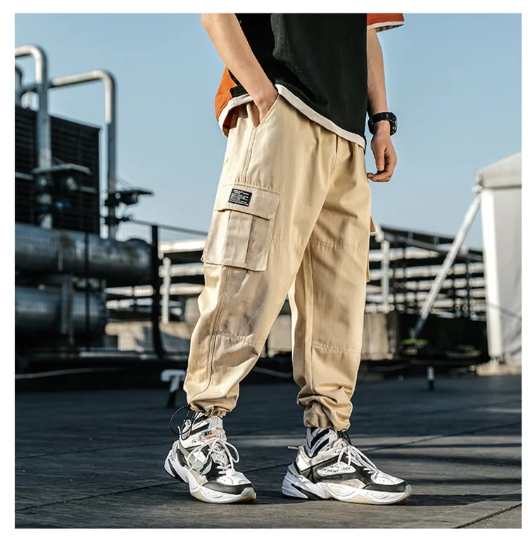 Una Reta Hip Hop Man Pants New Fashion Streetwear Joggers Trousers Casual Foot mouth drawstring design Pants Mens Sweatpants