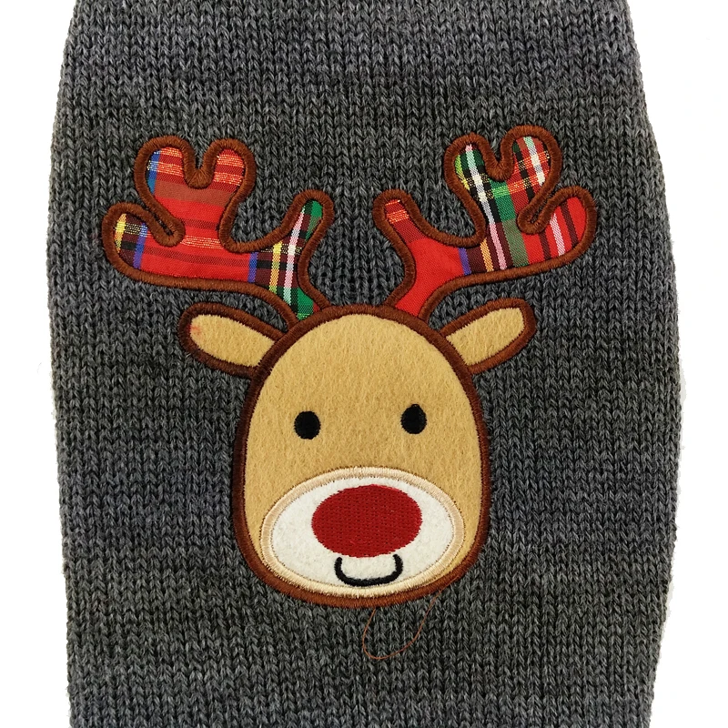 Рождественский вязаный свитер для собак с оленем модная одежда для домашних животных теплая одежда для собак костюм для маленьких и средних собак Тедди DOGGYZSTYLE