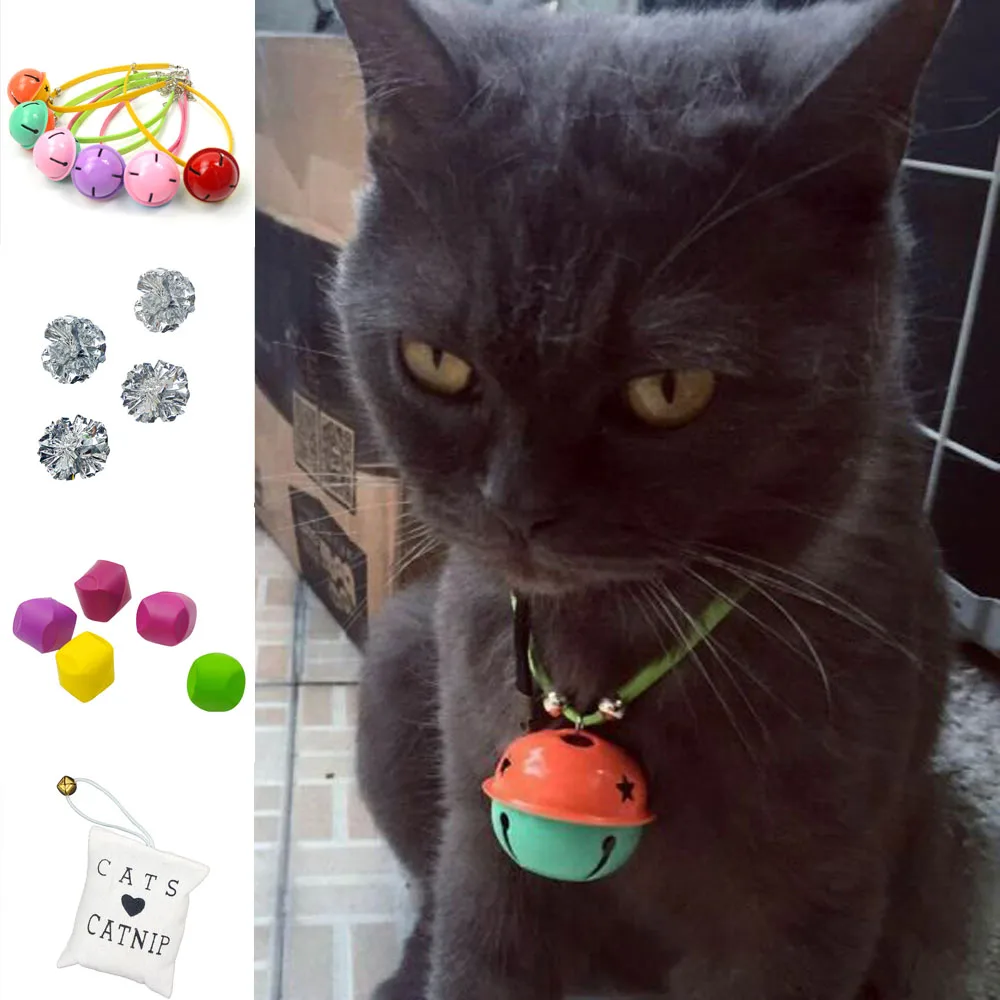 Pet Cat Collar Combination of Six Products durable adorable Changeable Balls Catnip Scratching