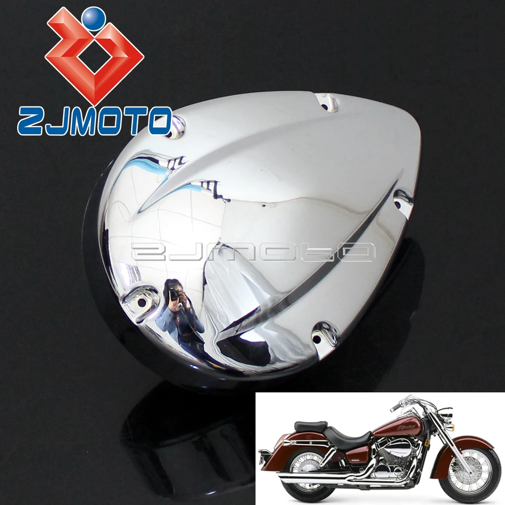 1 x Motorcycle Air Filter Cover For Honda Shadow ACE VT VT400 VT750 2004 2012 Chrome Air Cleaner