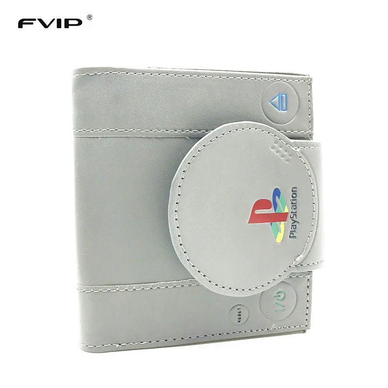 FVIP بلاي ستيشن محفظة لعبة بلاي ستيشن تحكم شكل محفظة نسائية للعملات المعدنية مع حامل بطاقة للشباب