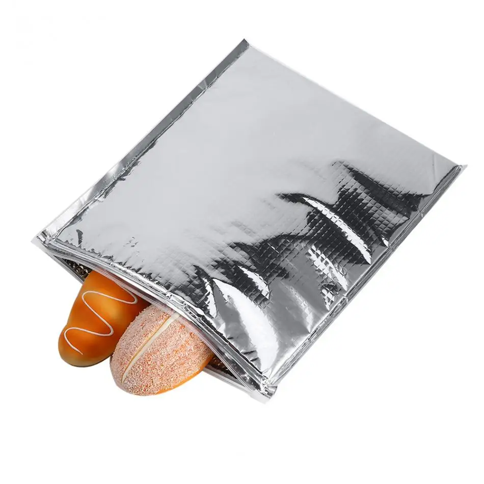 5pcs/set Self Zipper Picnic Bag Aluminum Foil Insulated Food Bag Winter