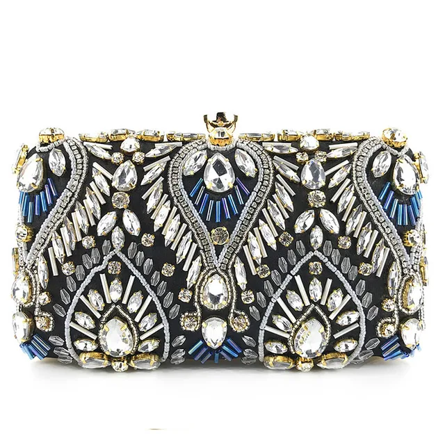 Crbeqabe Women's Rhinestone Evening Clutch Bag