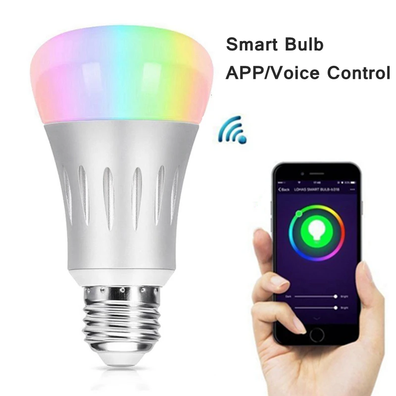 Smart LED Bulb WiFi Remote Controlled by Phones APP Voice Dimmable