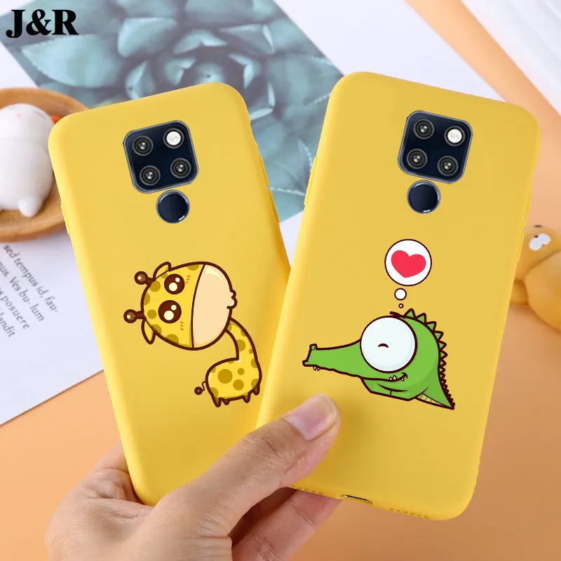 

J&R Cute Cartoon Giraffe Plant Case For Huawei Mate 20X/Mate 20 Pro/Mate 20LITE Cases Funny Lovely Yellow Soft Phone Cover