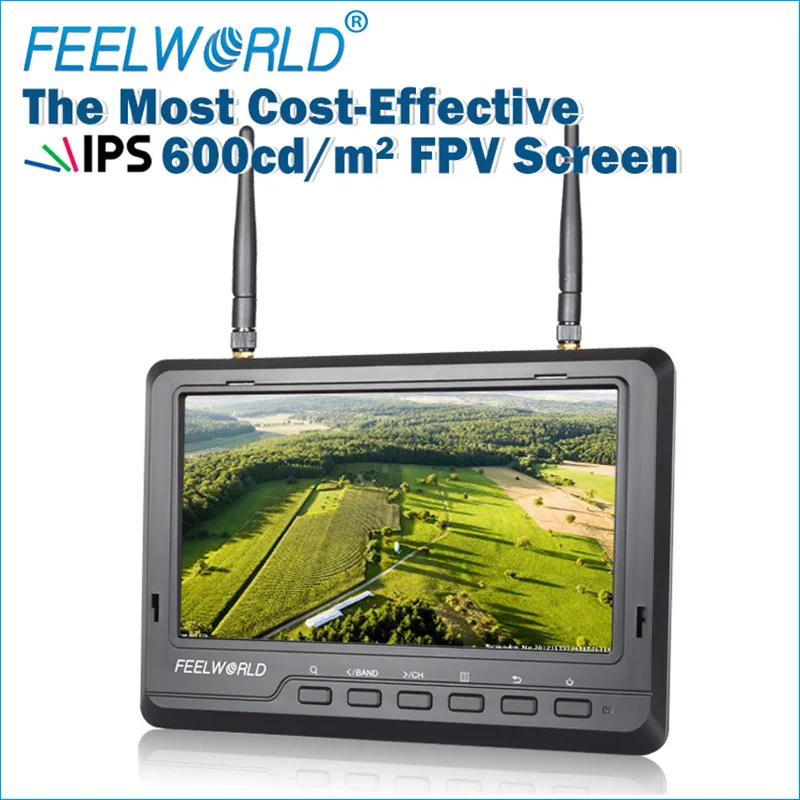 Feelworld 7 дюймов 1024x600 ips ультратонкий FPV монитор для дрона со встроенным