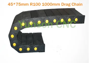 

45*75mm Bending Radius 100 Enclosed Cable Chain Reinforced Engineering Nylon Drag Chain 1000mm in Length