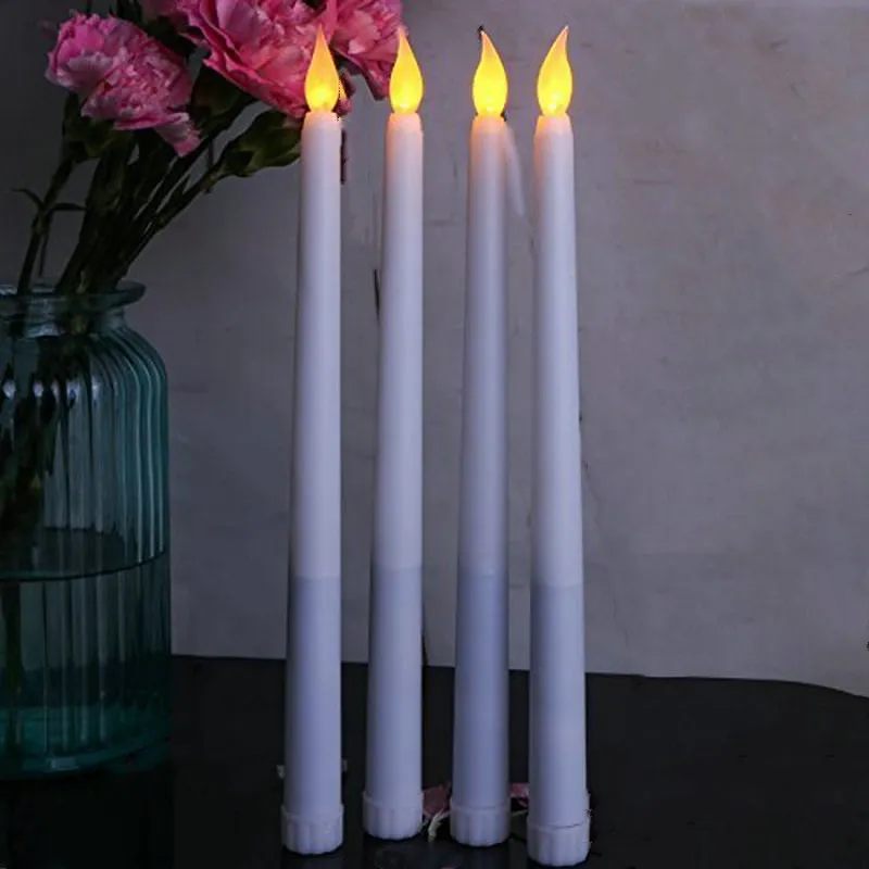 6 шт. светодиодные беспламенные Свечи 11 дюймов на батарейках|taper candles|candle lampled candle