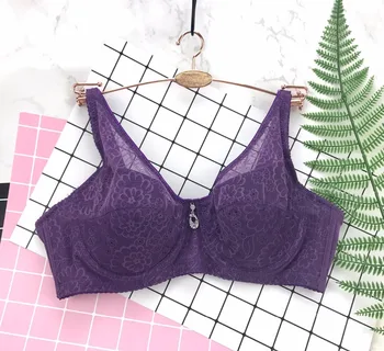 

Summer Cup Large size CDE Cup Sponge Sweat-absorbent Breathable Bra Side Collection Vice Breast Full Cup Cover Breast Bra