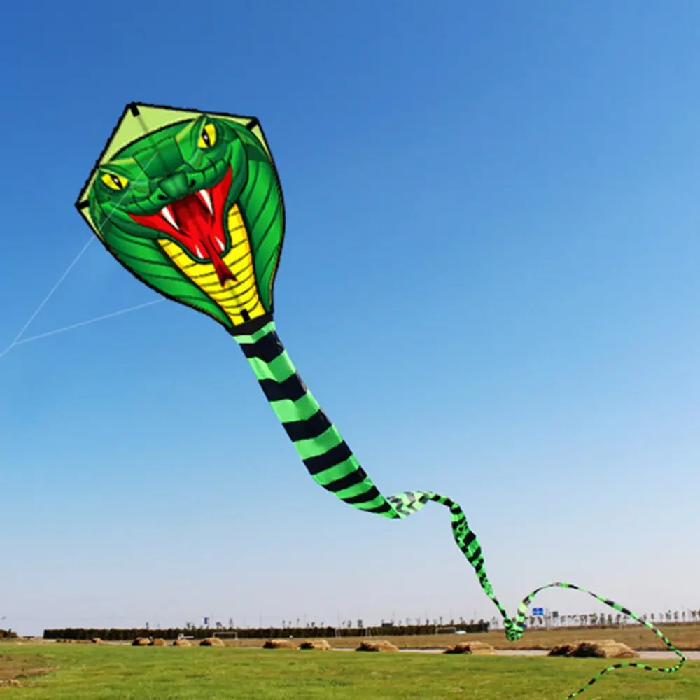 

High quality Beach game 8M / 15M Giant Snake Kite Single Line Flying Kite Outdoor Sports Fun Toy with 30M Line Flying toy 2019