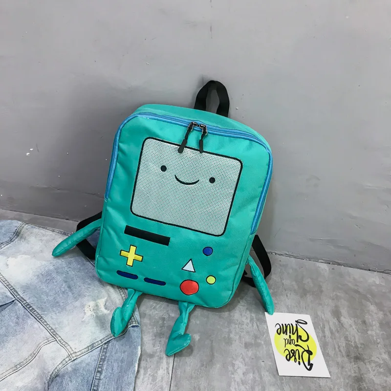 Модные милые мультфильм робот унисекс парусиновые рюкзаки 2019 Новые поступления Повседневные базовые школьные сумки на плечо