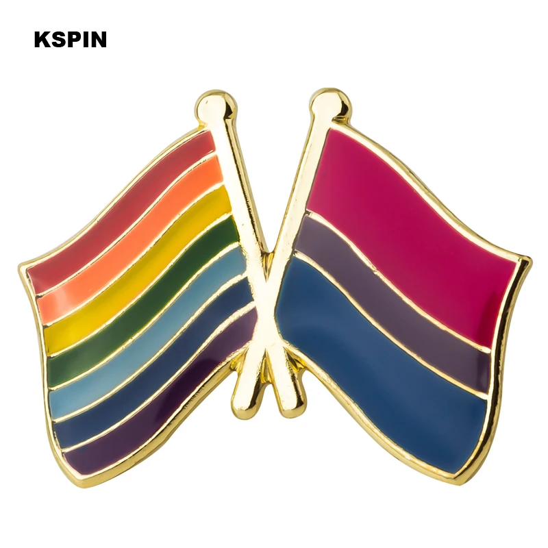 

Bisexual pride & Rainbow Friendship Flag Badge Brooch Natinal Lapel Pins Flag Lapel Pins Country Flag Badge XY0501