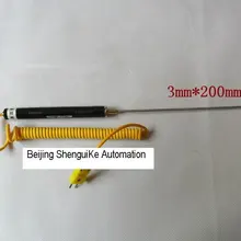 Ручка Тип термопары K Тип с пружины кабеля и Миниатюрный разъем