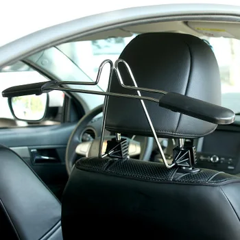 

High Quality 0.45kg! Car Hanger Clothe Rack Headrest Seat Metal Stainless Coat Hanger Clothes Jacket Suits Shirts Holder
