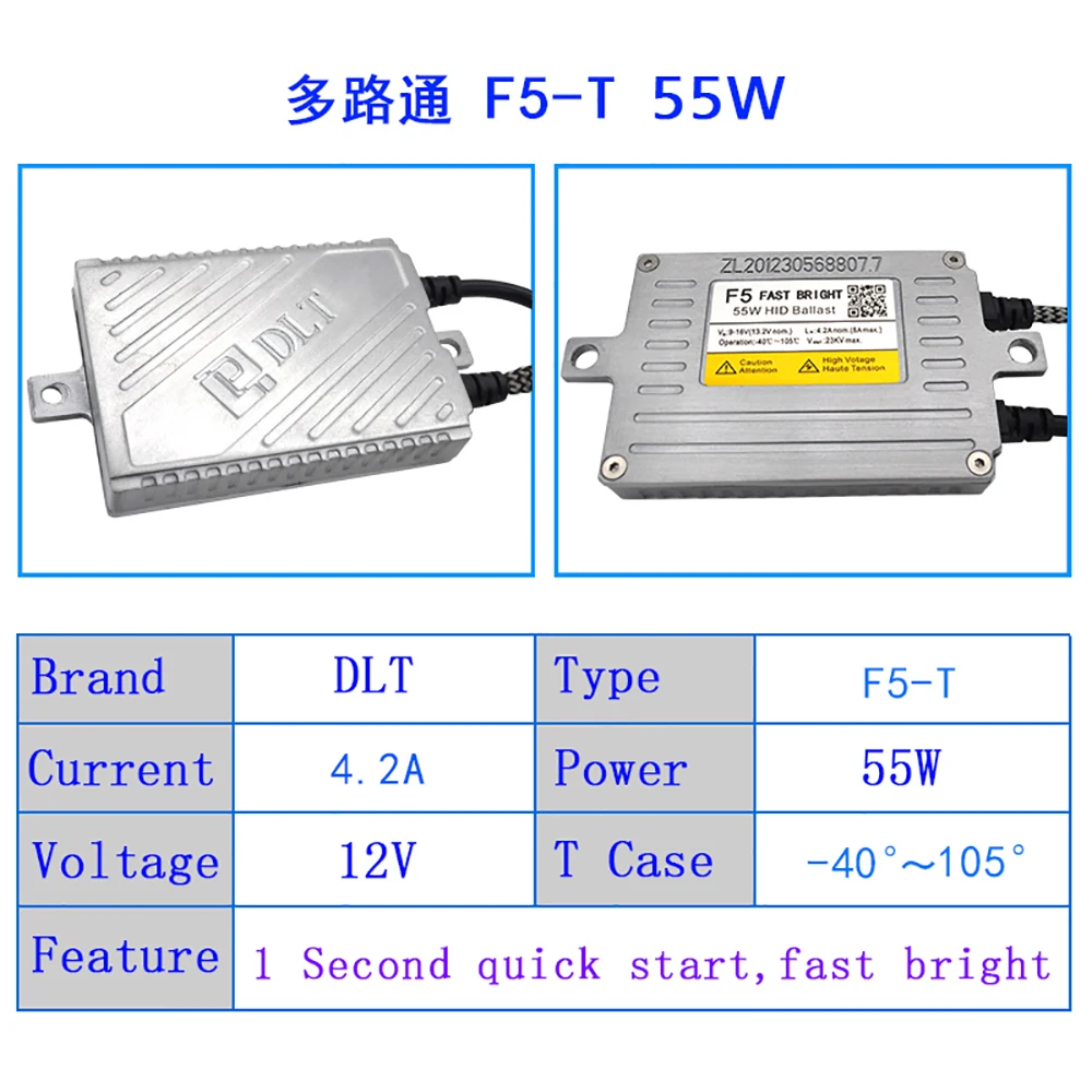 SKYJOYCE 55 Вт ДЛТ F5T HID для балласта, высокоскоростные яркий Быстрый старт ДЛТ F5T ксеноновый балласт для автомобильных фар аксессуары 55Вт HID комплект