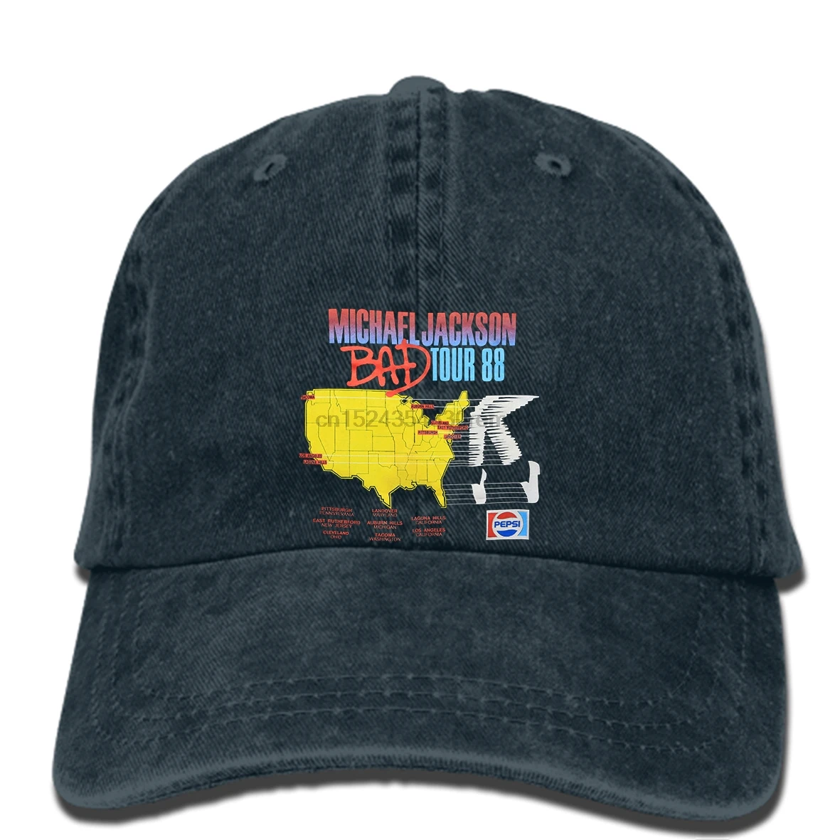 MICHAEL JACKSON DANCER WHITE TRUCKER BASEBALL CAP NEW OFFICIAL RARE BAD THRILLER