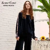 Vero Moda осень полосатый бархатный Повседневный свитшот-худи | 3184R3501 - Цвет: Navy