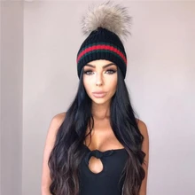 Женская меховая шапка из енота, лисы, русские шапки, зимние толстые теплые уши, модная шапка-ушанка, черный цвет, Новое поступление