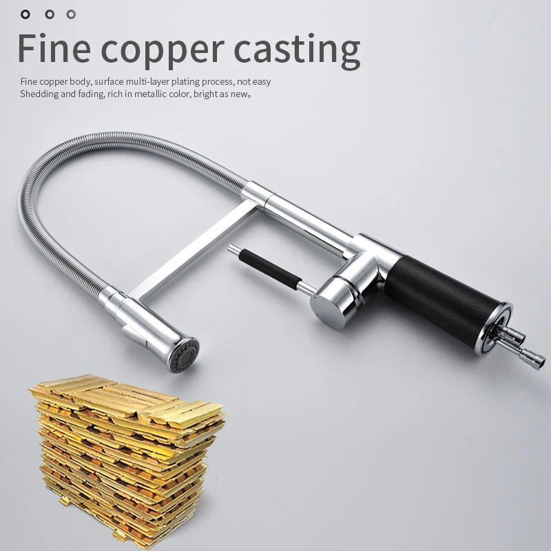 Spring Style Kitchen Faucet Brushed Nickel Faucet Pull Out Torneira All Around Rotate Swivel 2-Function Water Outlet Mixer Tap Spring Style Kitchen Faucet Brushed Nickel Faucet Pull Out Torneira All Around Rotate Swivel 2-Function Water Outlet Mixer Tap