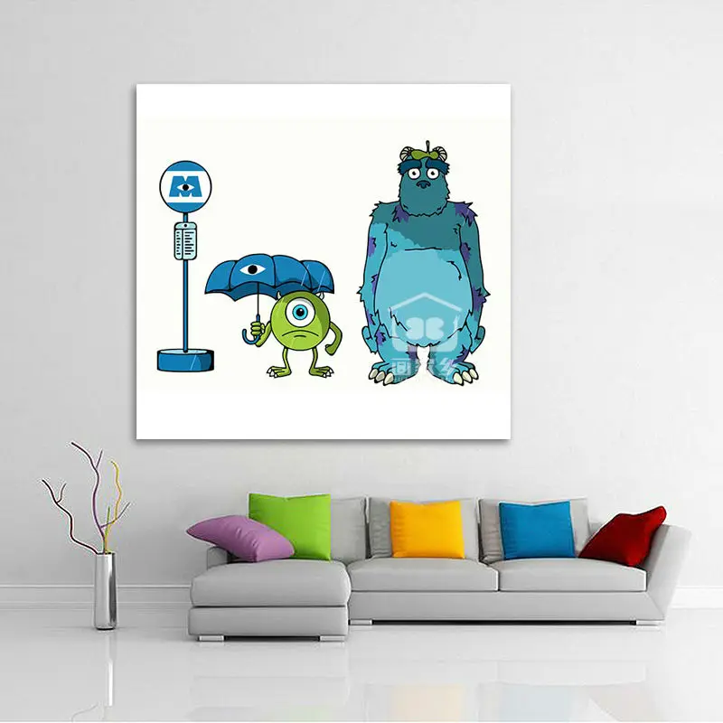 Diy Cartoon Monsters Inc Wall Posters Digital Paint By Numbers