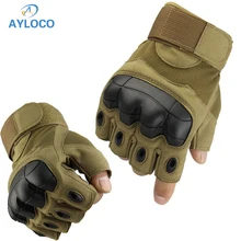 Мужские тактические перчатки с твердыми костяшками без пальцев военные армейские перчатки для занятий спортом на открытом воздухе велосипед Пейнтбол двигатель Airsoft перчатки