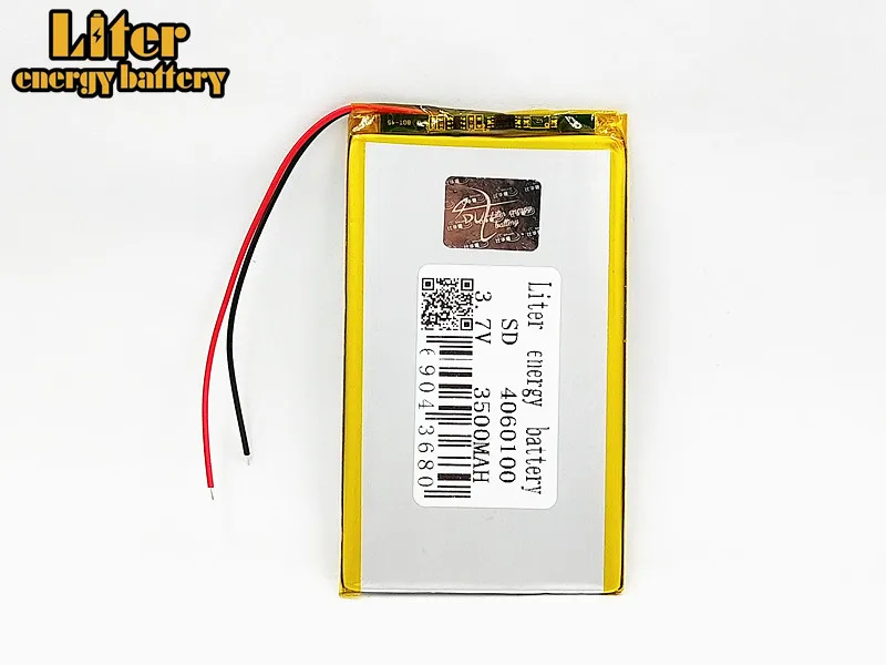 3,7 V 3500 mAh Li-литий-полимерный Батарея 4060100 Перезаряжаемые Батарея клеток с PCB для MP4 MP5 Tablet DVD gps BT Динамик E-Book