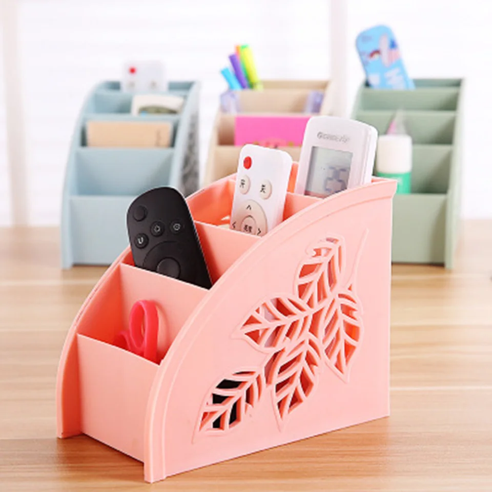 

Creative Hollowed Multifunctional Practical Desktop Organizer TV Conditioner Remote Control Cosmetic Office Sundry Storage Box