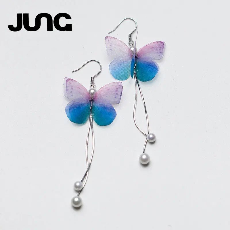 2017 Temperament Butterfly 925 Sterling Silver Stud Earrings for Women Jewellery Free Shipping r170099 | Украшения и аксессуары