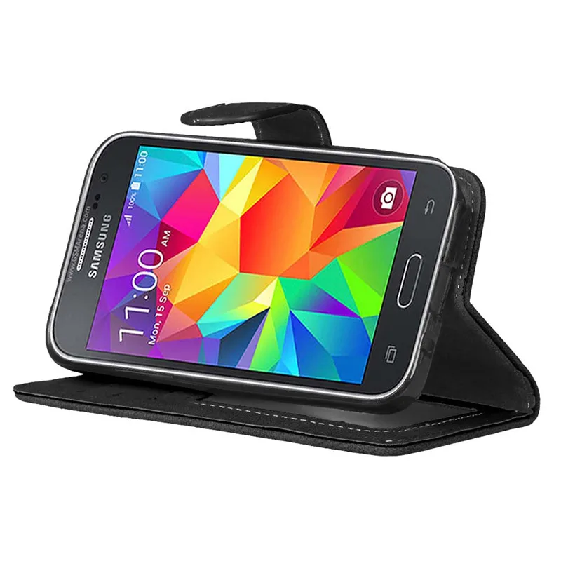 Чехол бумажник из искусственной кожи и силикона для Samsung Galaxy Core Prime G360 G360F G360H G361 G361F