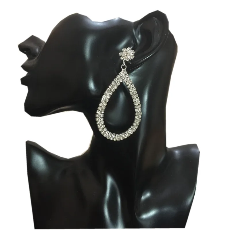 

Rhinestone Pendant Earrings Are Sparkling Personality Big Earrings Elegant Confident Women Accessories 180531-2
