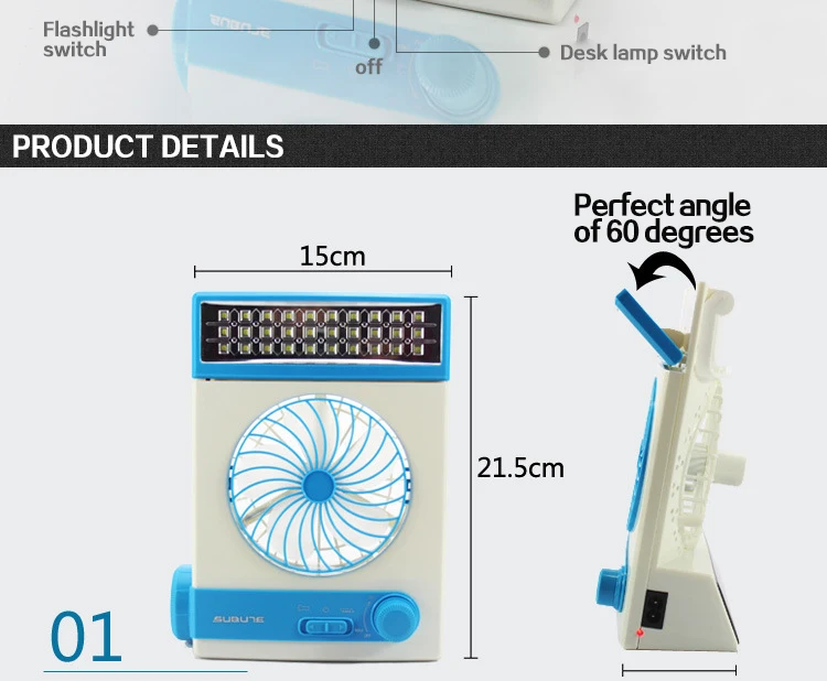 A, многофункциональный вентилятор на солнечной батарее со светодиодной лампой для дома на открытом воздухе Usb/солнечный кемпинговый вентилятор небольшой портативный Ac110v-240v