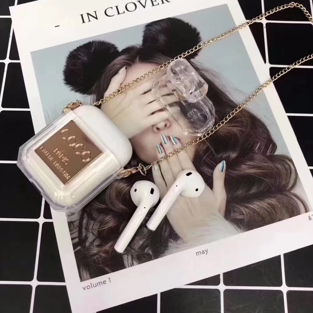 

Creative perfume bottle Air Pods protective cover luxury fashion shatter-resistant sets of wireless Bluetooth headset sets