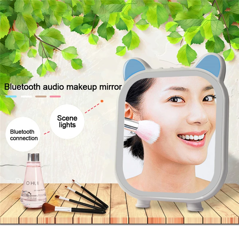 Makeup Mirror Cosmetic 3 Modes LED Locking Bright Diffused Light Cosmetic Mirrors Makeup Tool