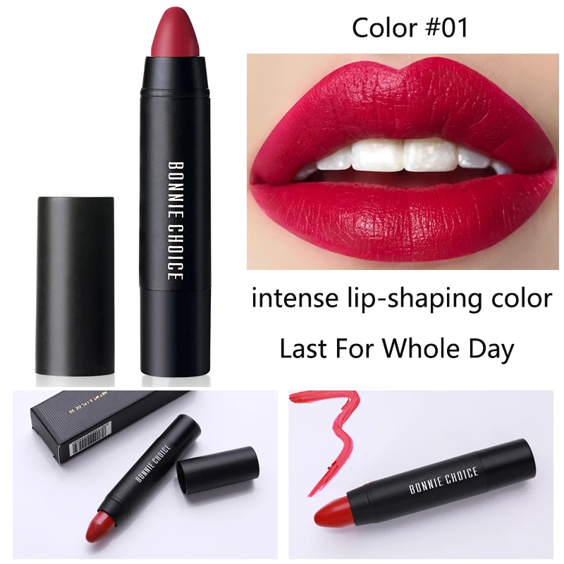 BONNIE CHOICE Matte Lipsticks Waterproof Matte Velvet Lip Sticks Cosmetic Easy to Wear Lipstick Matte Beauty Lipstick 10 Colors BONNIE CHOICE Matte Lipsticks Waterproof Matte Velvet Lip Sticks Cosmetic Easy to Wear Lipstick Matte Beauty Lipstick 10 Colors