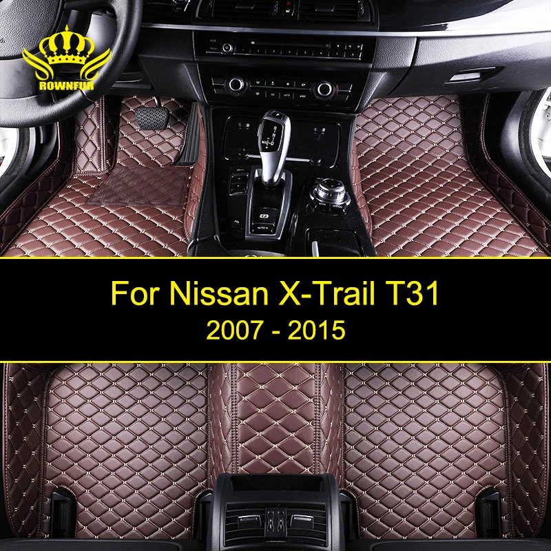 

Artificial Leather Car Floor Mats For Nissan X-Trail T31 Custom According To Car Model Four Seasons Carpet Mats Protect Car Mats