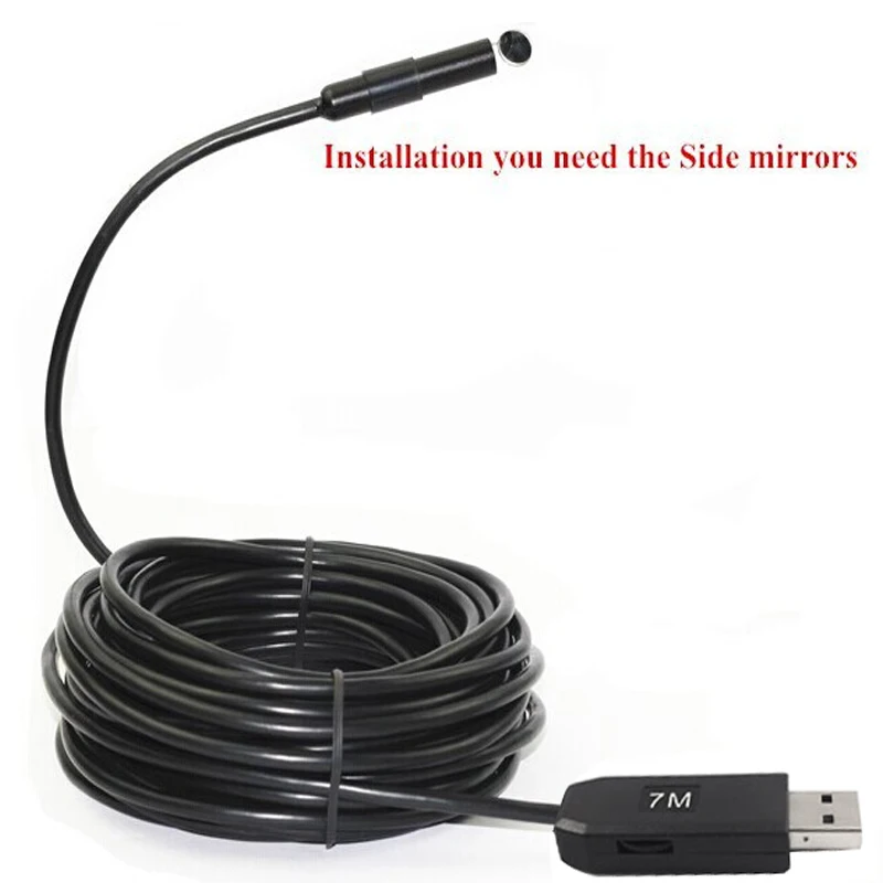 

2MP 9mm Diameters Waterproof USB Wired Endscope with 7 Meters Cable and Different Side Mirror Hook Magnets for Observation