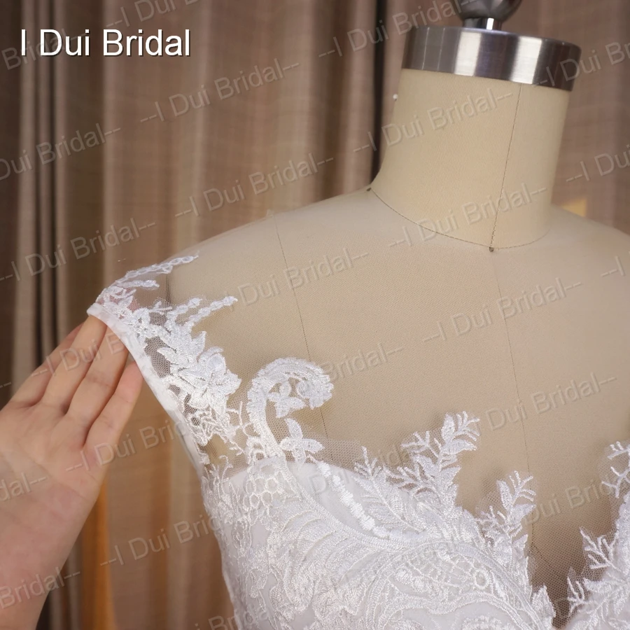 Кружевное Свадебное платье А силуэта с рукавом крылышком|bridal gown|wedding dress realwedding real