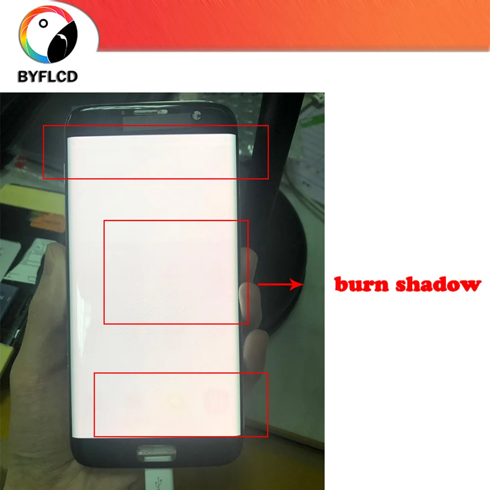 5,5 ''дисплей для SAMSUNG Galaxy S7 edge ЖК-дисплей G935 G935F G935A сенсорный дигитайзер в сборе с горящей тенью