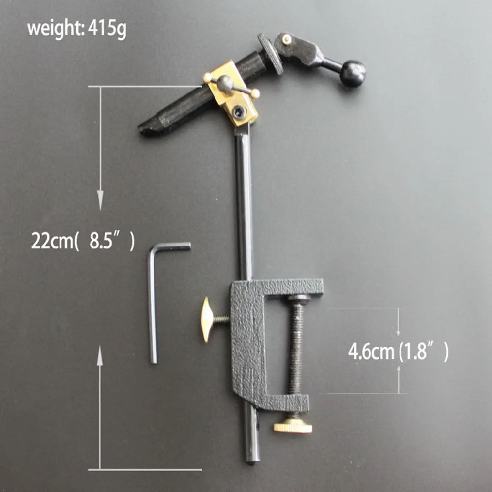 Ротационные тиски для завязывания мушек с зажимом стальные жесткие челюсти 360 вращающиеся настольные тиски для завязывания мушек набор инструментов для изготовления инструментов для ловли нахлыстом тиски