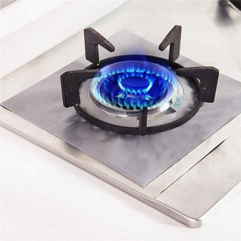 

27*27CM Gas Stove Protection Mat Square Reusable Gas Stove Burner Protection Cover Liner Clean Mat Household Kitchen Tools