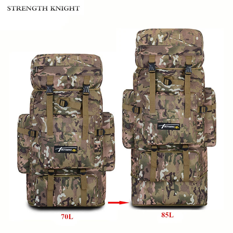 

85L Large Capacity Backpack Nylon Waterproof Military Camouflage Molle Army Bag Men Backpack Rucksack for Hike Travel Backpacks