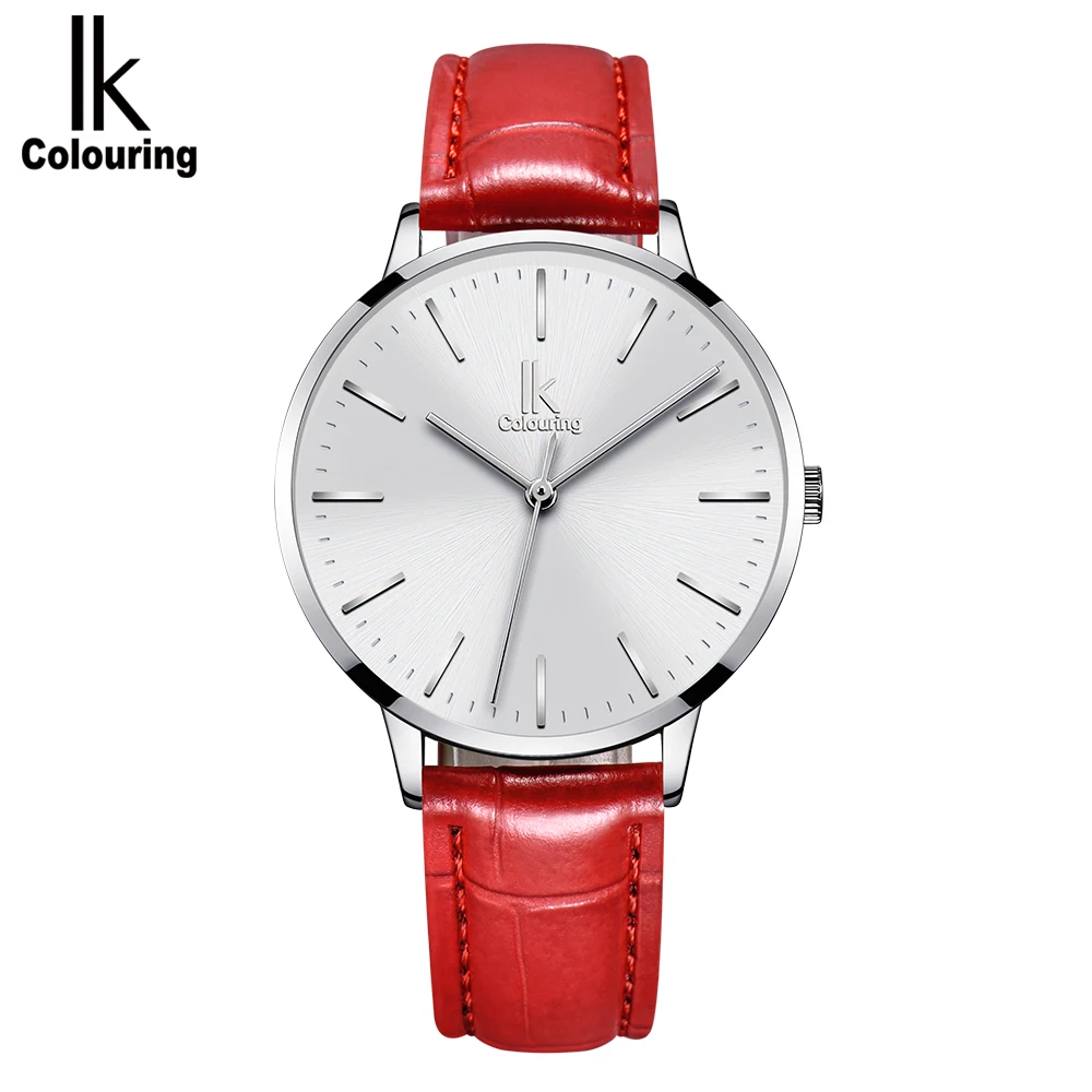 Женские кварцевые часы IK coloring повседневные с кожаным ремешком Япония 2019|Женские