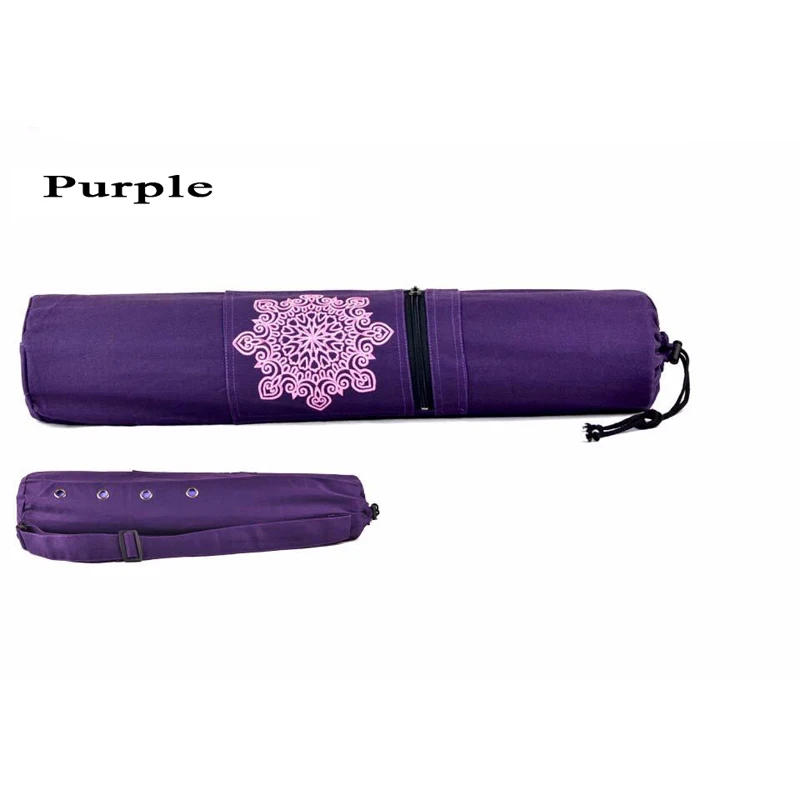 Прямой холст Подушечка для йоги рюкзаки практичный Коврик для йоги, пилатеса ремень для переноски шнурок Сумка Спортивная тренажерный зал Фитнес рюкзак - Цвет: purple