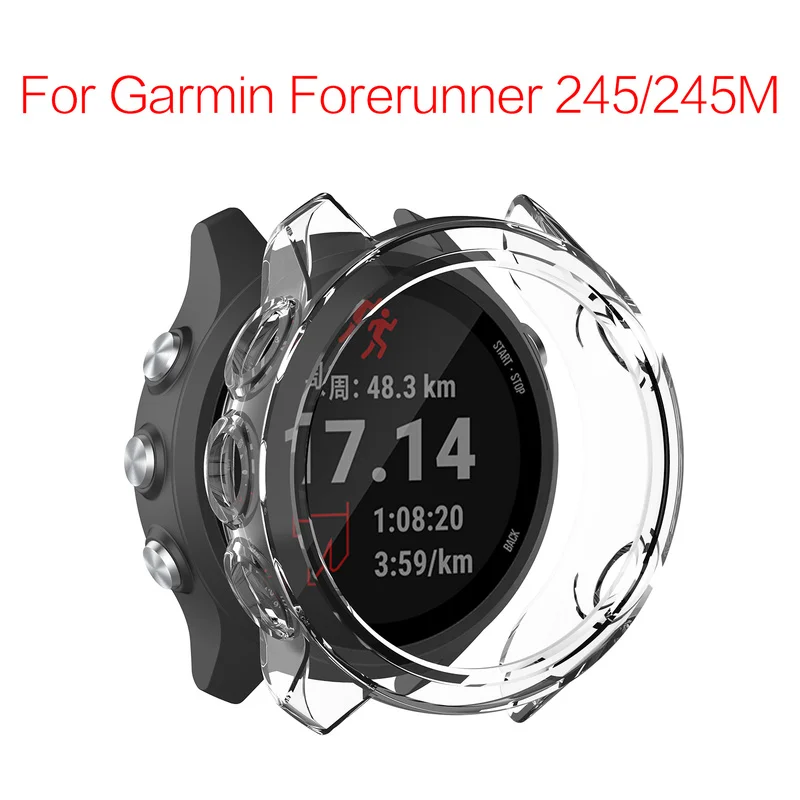 

Case Cover for Garmin Forerunner 245/245M Sports Watch Light-weight Smart Protector Case Silicone Skin Protective