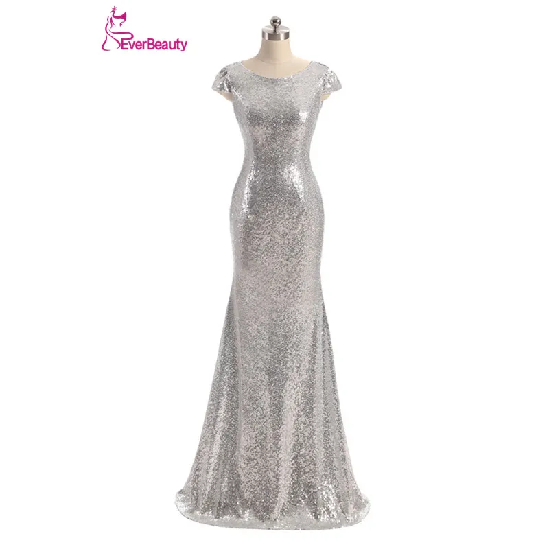 Wedding Party Dress Champagne Silver Gold Long Vestido Longo