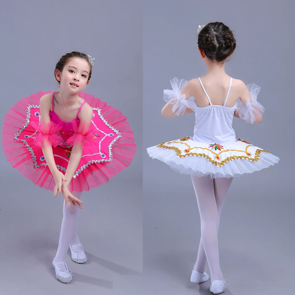 Детское балетное платье-пачка для танцев; профессиональное белое платье для балерины с Лебединым озером; юбка; Одежда для танцев; детская одежда