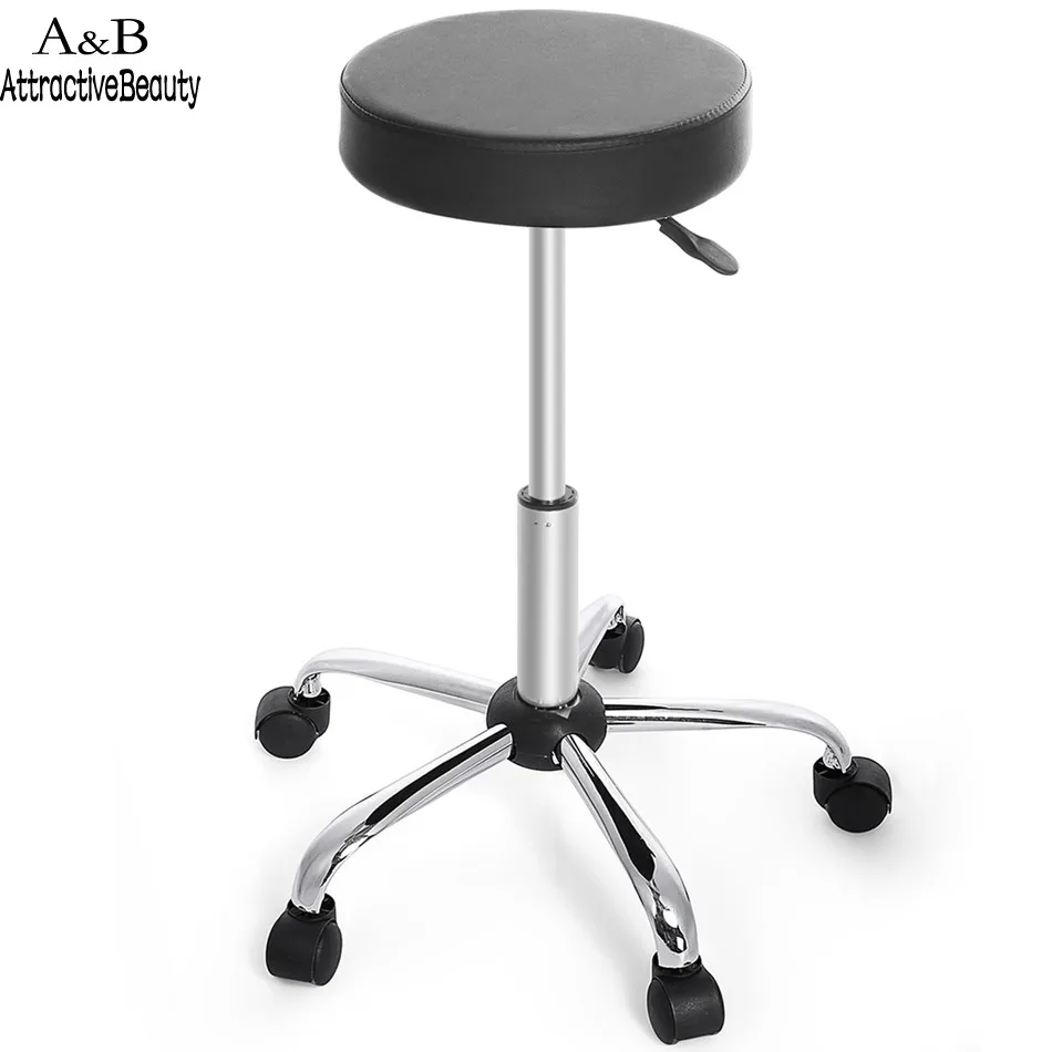Online Whole Bar Stools Wheels From China New Synthetic Leather Round Barstool Adjule High Wheels Bar Stool Modern Chair Black N20
