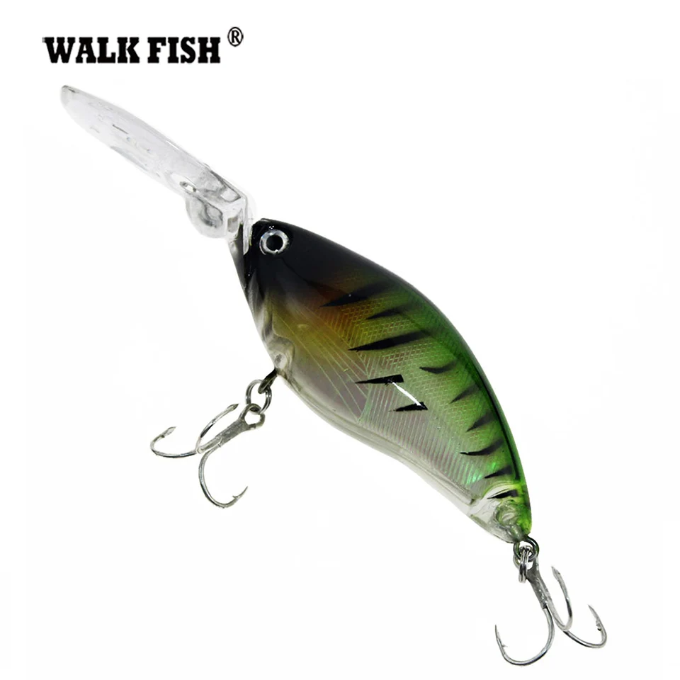 Walk Fish 1 шт. кренкбейт рыболовные приманки 18 г 10,5 см плавающий глубокий дайвинг реалистичные воблеры с 6# крючками искусственный - Цвет: CB039 003