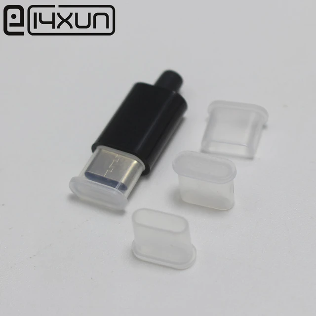 20pcs Dust Cover Cap For Type C Type-c 3.0 3.1 Usb General Usb Case Data Sync Transfer Extender Cable Transparent Cover - Connectors - AliExpress