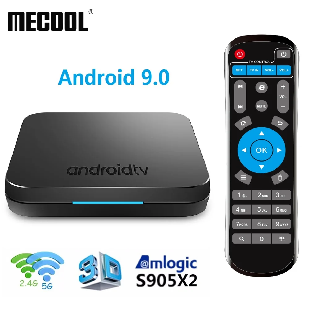 

MECOOL KM3 ATV Androidtv Google Certified Android 9.0 TV Box 4GB 64GB 128GB Amlogic S905X2 4K 5G Dual Wifi BT4.0 KM9 PRO 4G 32GB